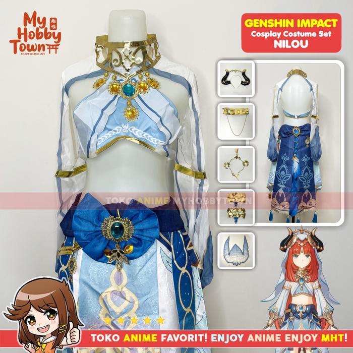 Kostum Cosplay Anime Game Genshin Impact Nilou