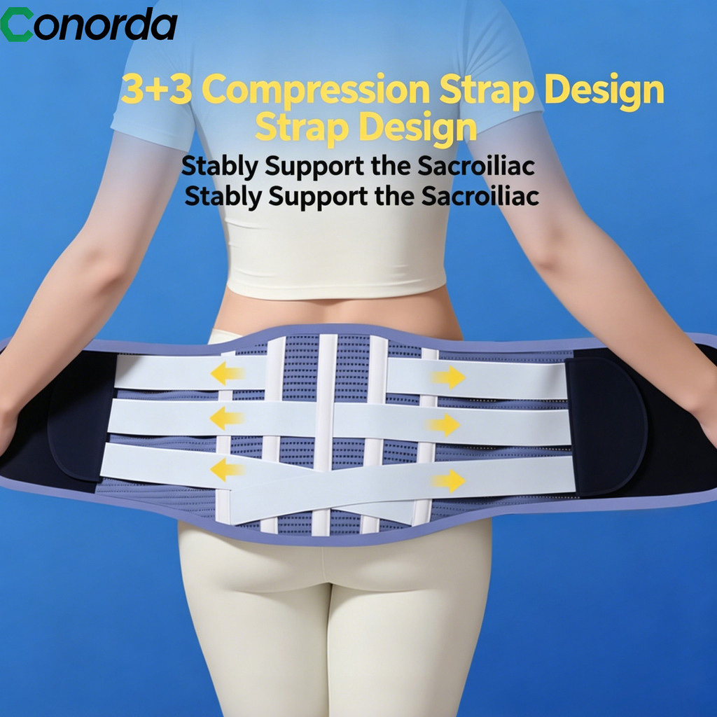 Breathable SI Joint Hip Belt Brace Sciatica Pain Relief Trochanter Brace for Relieving Lower Back