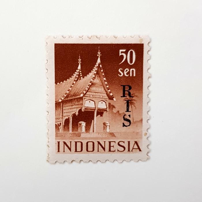 Prangko INDONESIA 1950. Cetak Tindih RIS 50 SEN