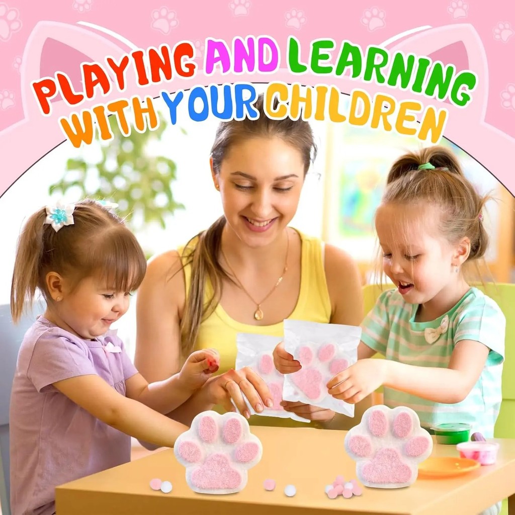 Silione at Paw Rabbit Mold DIY Stress Relief Soft Slime Maker Kit for Kids raft reative Eduational