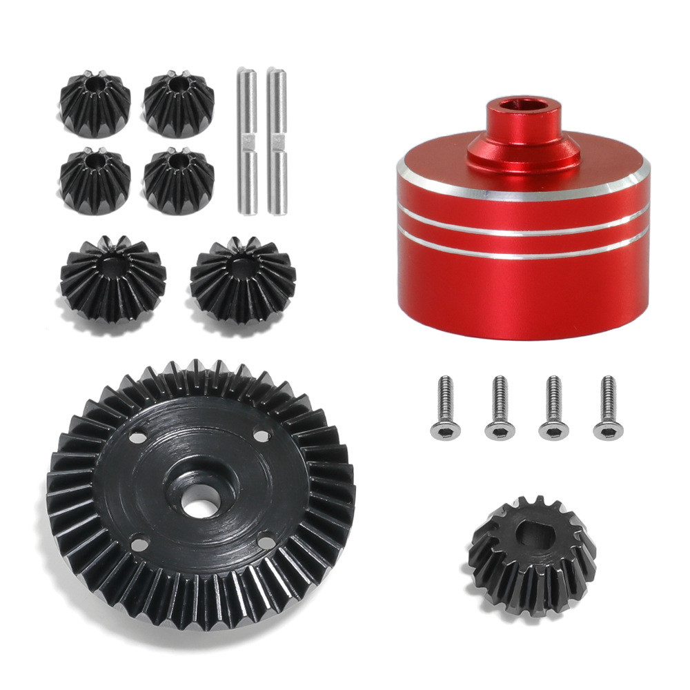 Metal Differential Case and Steel Differential Gear Set for Tamiya TT02 TT02B XV02 110 RC Car