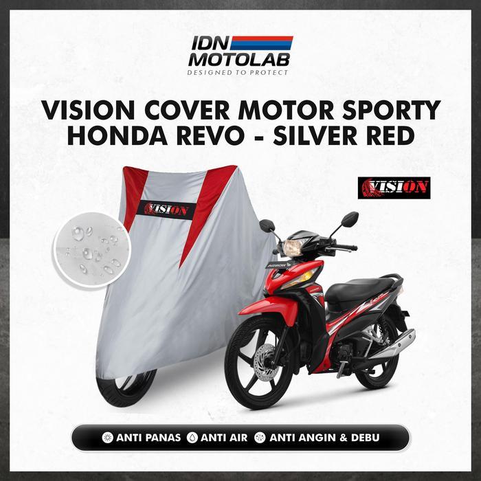 HARGA DISKON COVER MOTOR SELIMUT/SARUNG MANTEL MOTOR REVO VISION SILVER MERAH