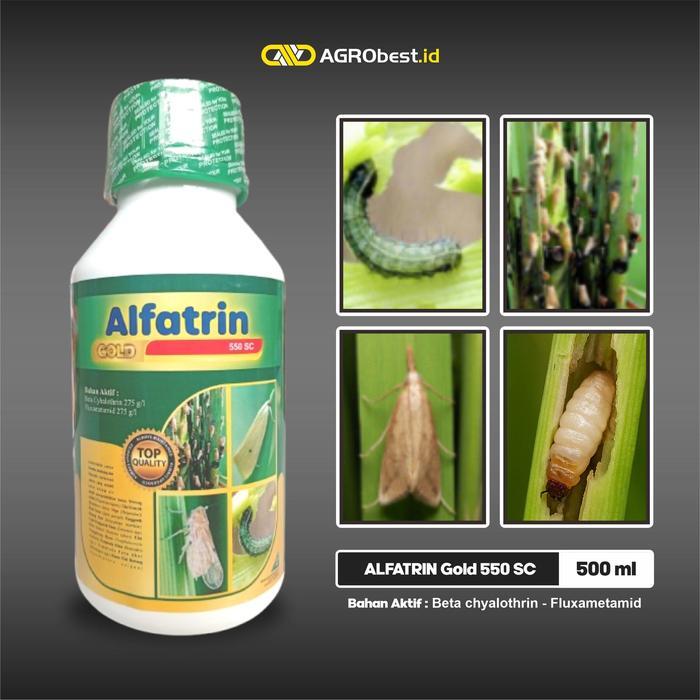Alfatrin Gold 550 Sc 500Ml Insektisida Ulat Grayak Cabai Jagung Beta Sihalotrin