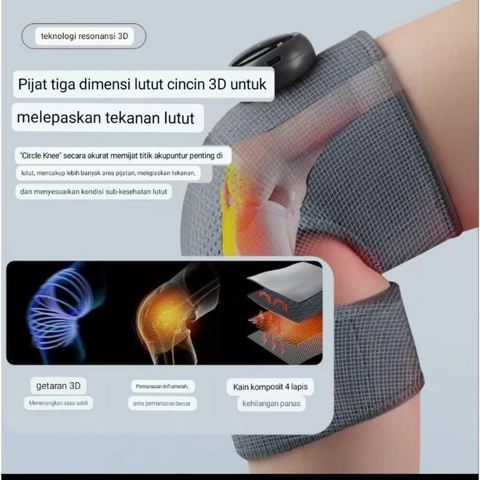 alat terapi pijat getar charge untuk lutut kaki dan bahu