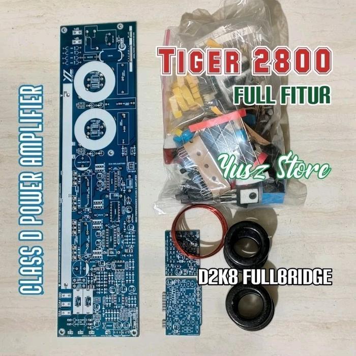 Paket DIY D2K8 Fullbridge Ter 2800 Class D power Amplifier Full fitur 2800w