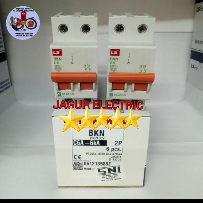 BEST SELLER MCB 6A-2P/BKN C6A-6KA-2P MCB 6 AMPERE -2P LS ORIGINAL