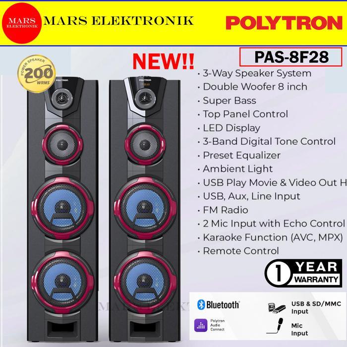 SPEAKER POLYTRON PAS-8F28 / BLUETOOTH USB / ACTIVE SPEAKER PAS 8F28