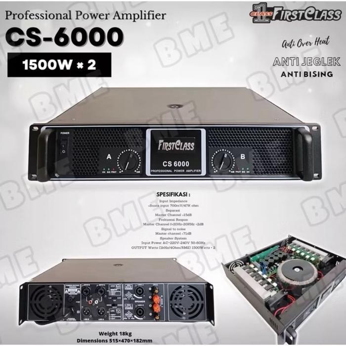 POWER AMPLIFIER CS-6000 POWER AMPLI 2 CHANNEL CS6000