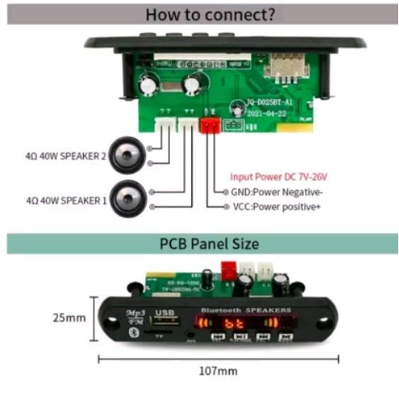 Modul Amplifier Bluetooth MP3 Player