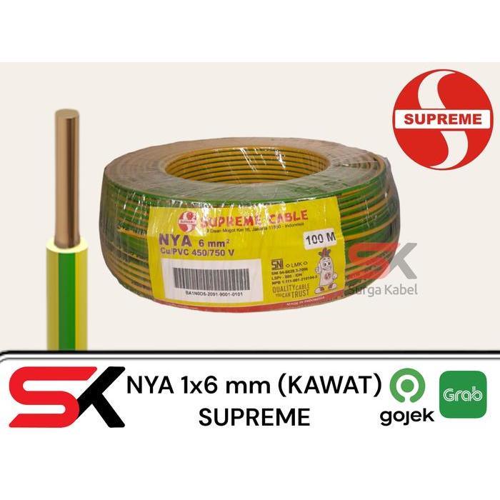 Nya 1X6Mm/ Kabel Grounding 1 X 6Mm/ Nya 6Mm/ Tunggal 6Mm Supreme