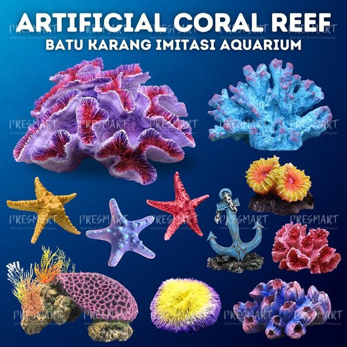 Artificial Coral Reef Aquascape Hiasan Aquarium Batu Coral Laut Imitasi Karang Laut