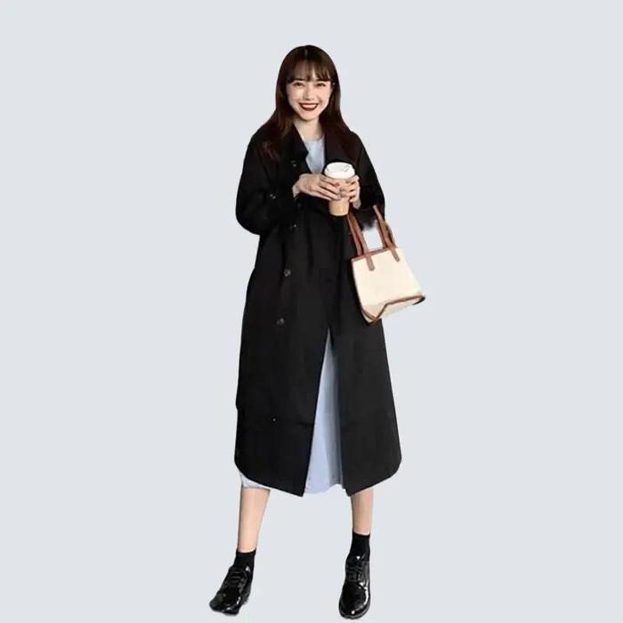 Promo Long Blazer Coat Import Premium Coat Pocket Katun Import Semi Formal Panjang Tebal Wanita