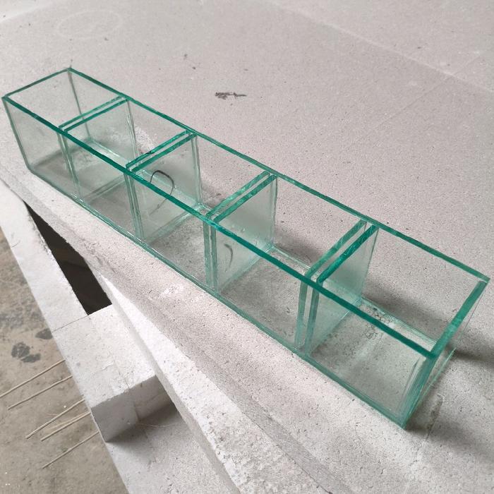 PROMOO aquarium cupang sket 5 kamar 50 x 9 x 9 tebal kaca 6 mm, merk kaxa asahi lebih jernih