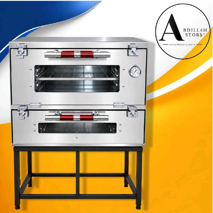 Oven Gas Lengkap,Paket Oven Antikarat/Oven Gas Stainles Ukuran 120 x 55 | Open Gas + Roda + PACKING 