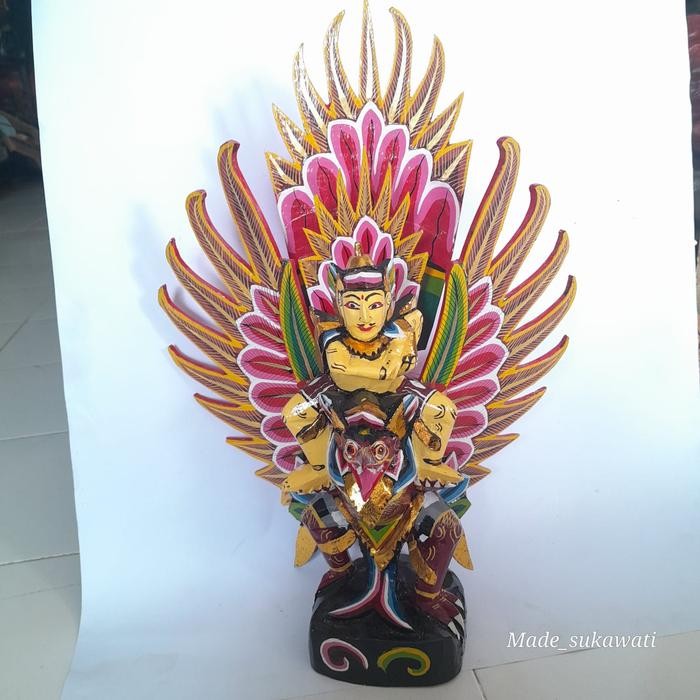 @#@#@#] Patung Kayu GWK 48cm Garuda Wisnu kencana WARNA kerajinan ukiran handmade