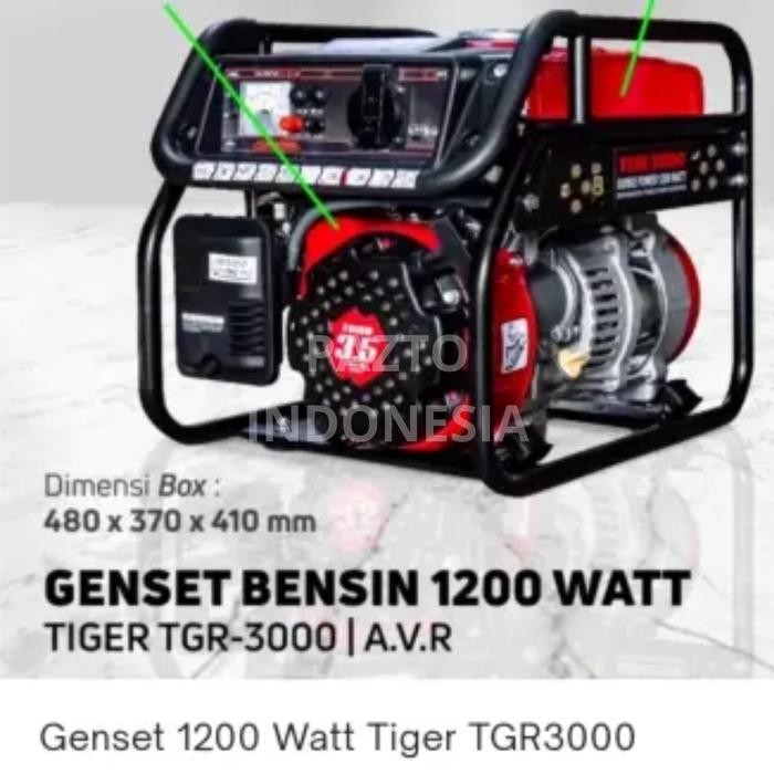 Genset Tiger 1200 Watt Tgr3000 Tiger Tgr 3000 / Genset 1000 Watt Tiger