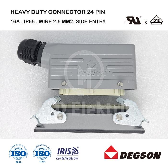 Heavy Duty Connector 24 Pin Side Entry Hdc-De-24-21-11 Degson