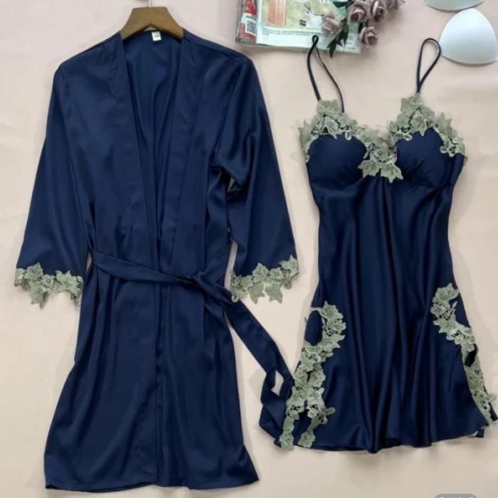 Terbatas Set Kimono Piyama Wanita Seserahan-Lingerie Premium Kimono Terlariss 