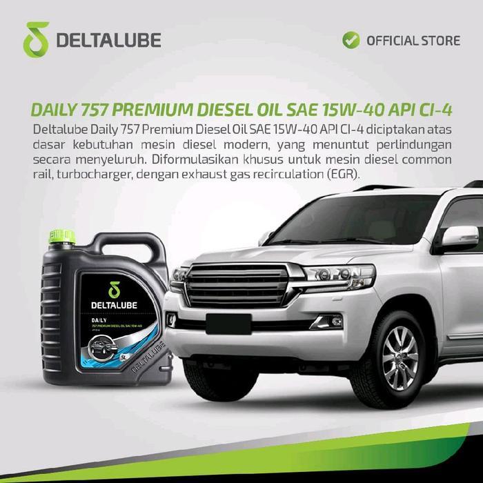 kytf- Deltalube Daily 757 Premium Diesel Oil Sae 15W-40 Api Ci-4 5 Liter