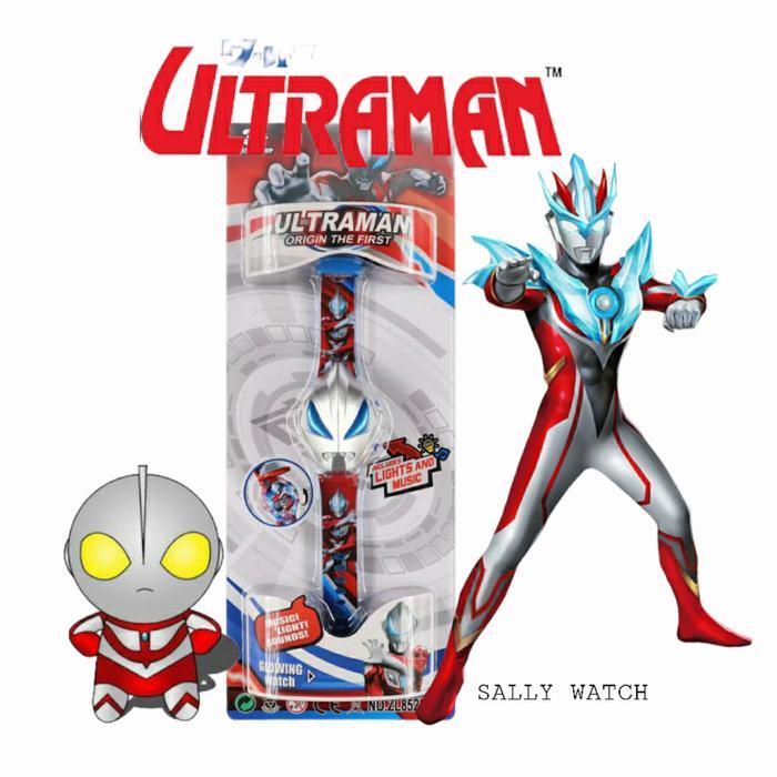 JAM TANGAN ANAK DIGITAL MUSIK LAMPU KARAKTER ULTRAMAN