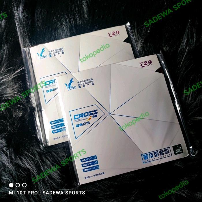 729 Friendship Cross General - Karet Pingpong Tenis Meja Blue Sponge