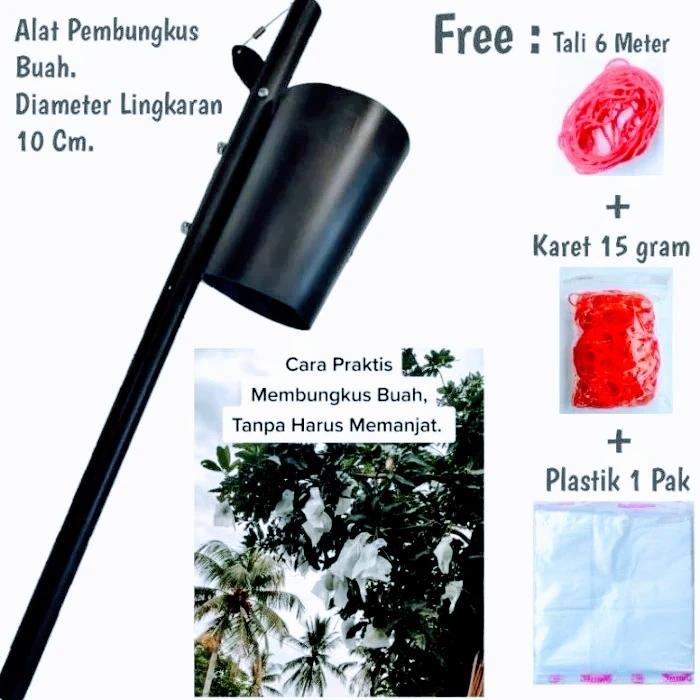 Alat Pembungkus Buah Di Pohon Diameter 10 Cm Set Lengkap Karet 15G Plastik 1 Pak Tali 6 Meter