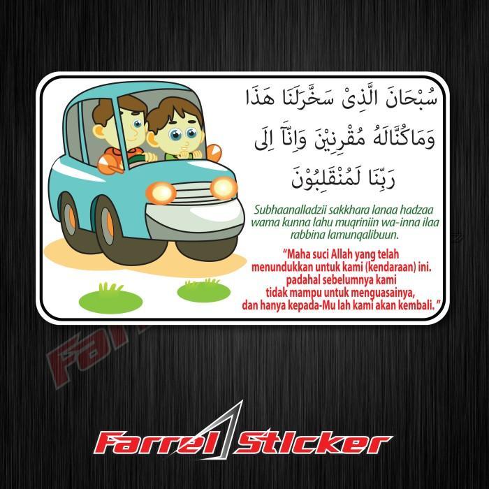 Stiker sticker DOA NAIK KENDARAAN