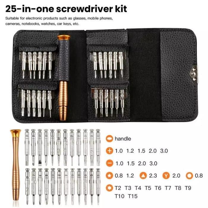 obeng servis satu set alat servis jam tangan hp perkakas alat servis