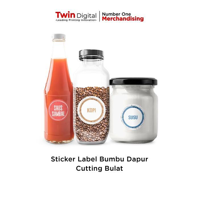 Stiker Label Nama Bumbu Dapur Bulat Anti Air - Spices Sticker Toples