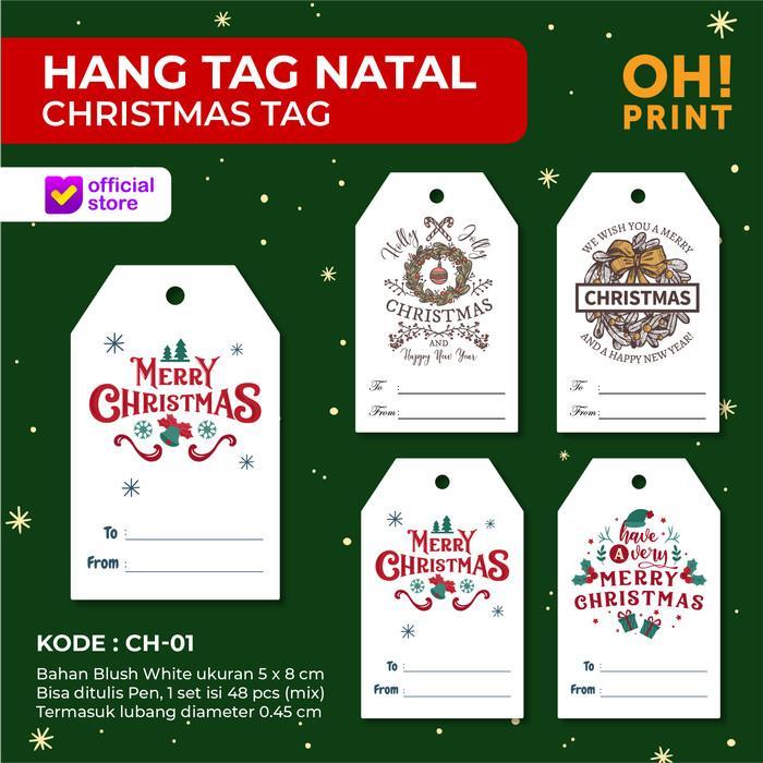 Hang Tag Natal - Hang Tag Christmas - Hang Tag Parcel - Hang Tag Label