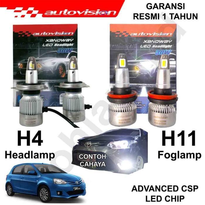 Paket 2Set LED ETIOS VALCO Headlamp+Foglamp H4+H11 AUTOVISION XANDWAY