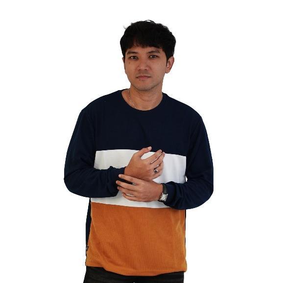 POSHBOY KAOS OBLONG PRIA LENGAN PANJANG NAVY GINZA