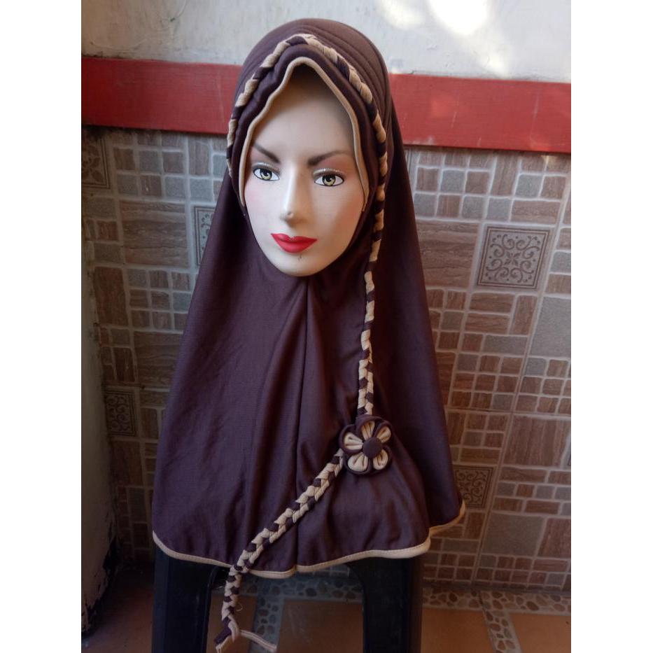 TERMURAH jilbab anak sd jilbab pramuka jilbab kepang READY STOCK