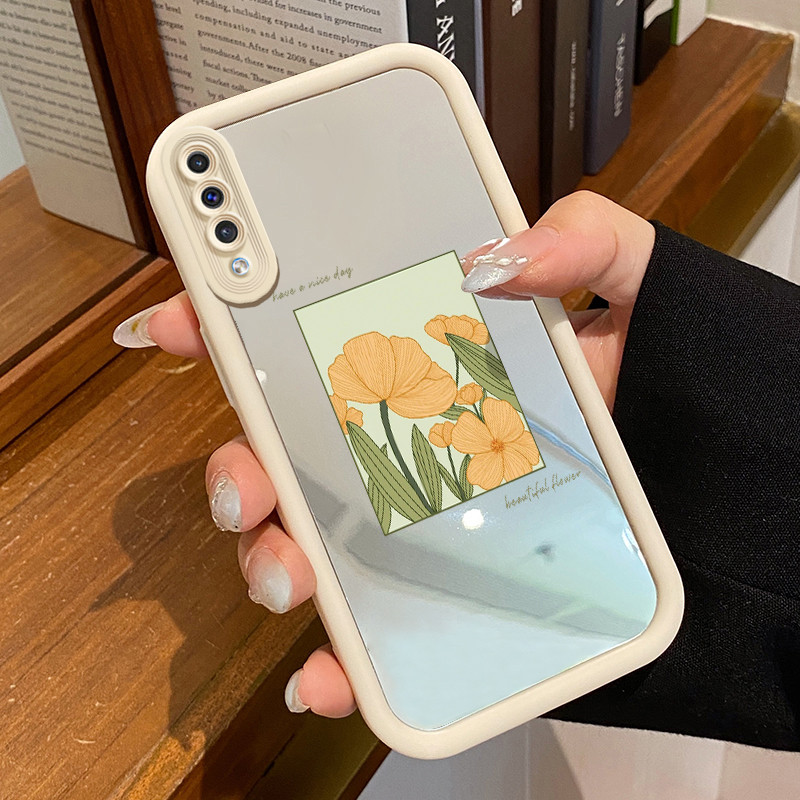 Casing Hp Samsung Galaxy A50 A50s A30s Case HP Casing pola Gambar bunga Kesing Kasing cermin Cesing 