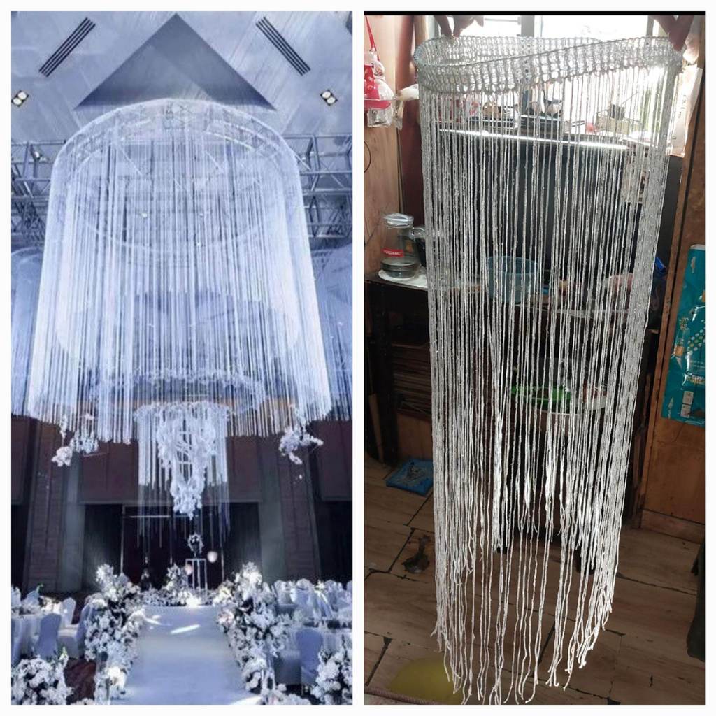 TIRAI GLITER TIRAI DEKORASI PERNIKAHAN BENTUK LINGKARAN