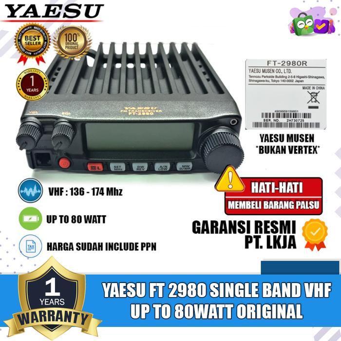 Yaesu Ft 2980 Vhf 80 Watt Ft2980 Ft-2980 Radio Rig Yaesu FT 2980 Up To 80W Original Garansi