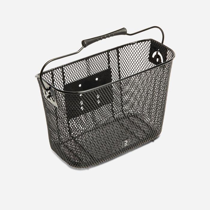 ORIGINAL Btwin Keranjang Sepeda Metal Bike Basket - Hitam - 8212935 READY STOCK
