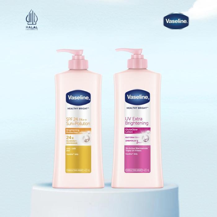 i0cc- Deals Vaseline Healthy Bright Uv Extra Brightening & Spf 24 400Ml