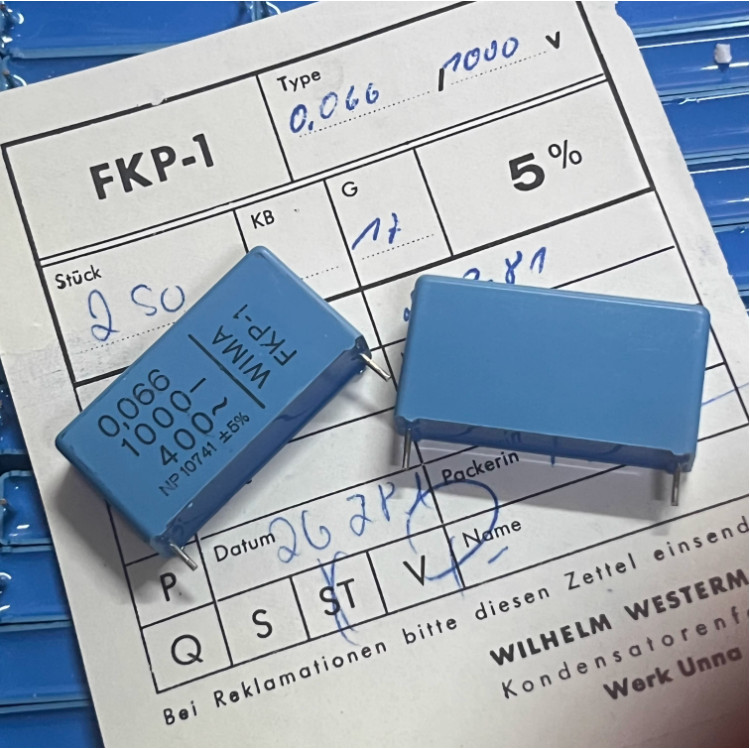 10Pcs/Lot German Original Wima Fkp-1 Series 0.066Uf 1000V Dc 400V Ac Coupled Audio Capacitor Free