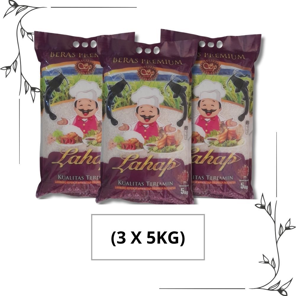 Beras Lahap 15Kg Kemasan 5Kg x 3