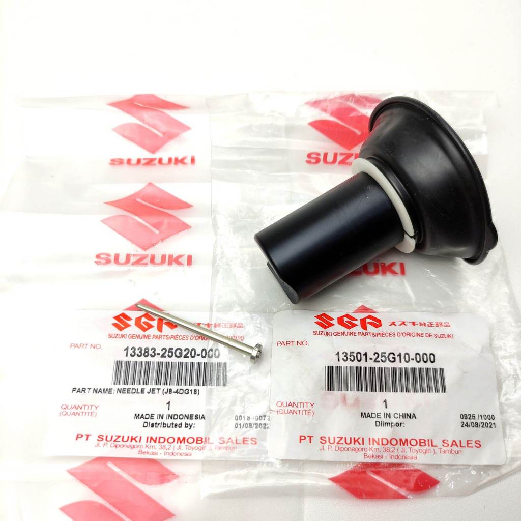 VACUM KARBURATOR KARBU + JARUM SKEP SATRIA FU 13501-25G10-000 & 13383-25G20-000 ORIGINAL SGP SUZUKI 