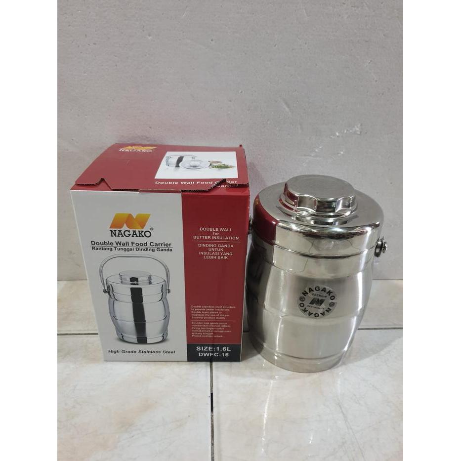 Rantang Tunggal Stainless 2 Liter Nagako 3 Susun / Rantang 3 Susun