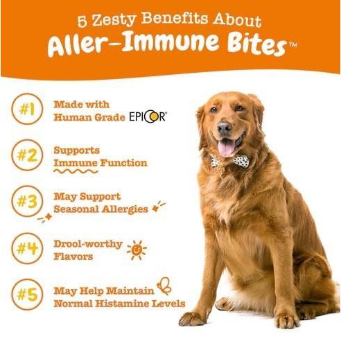 l8zw- Zesty Paws Allergy Immune Bites - Vitamin Anjing Allergy Lamb 360G
