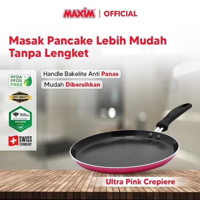 Maxim Ultra Pink Wajan Teflon Anti Lengket 25cm Round Griddle Crepier