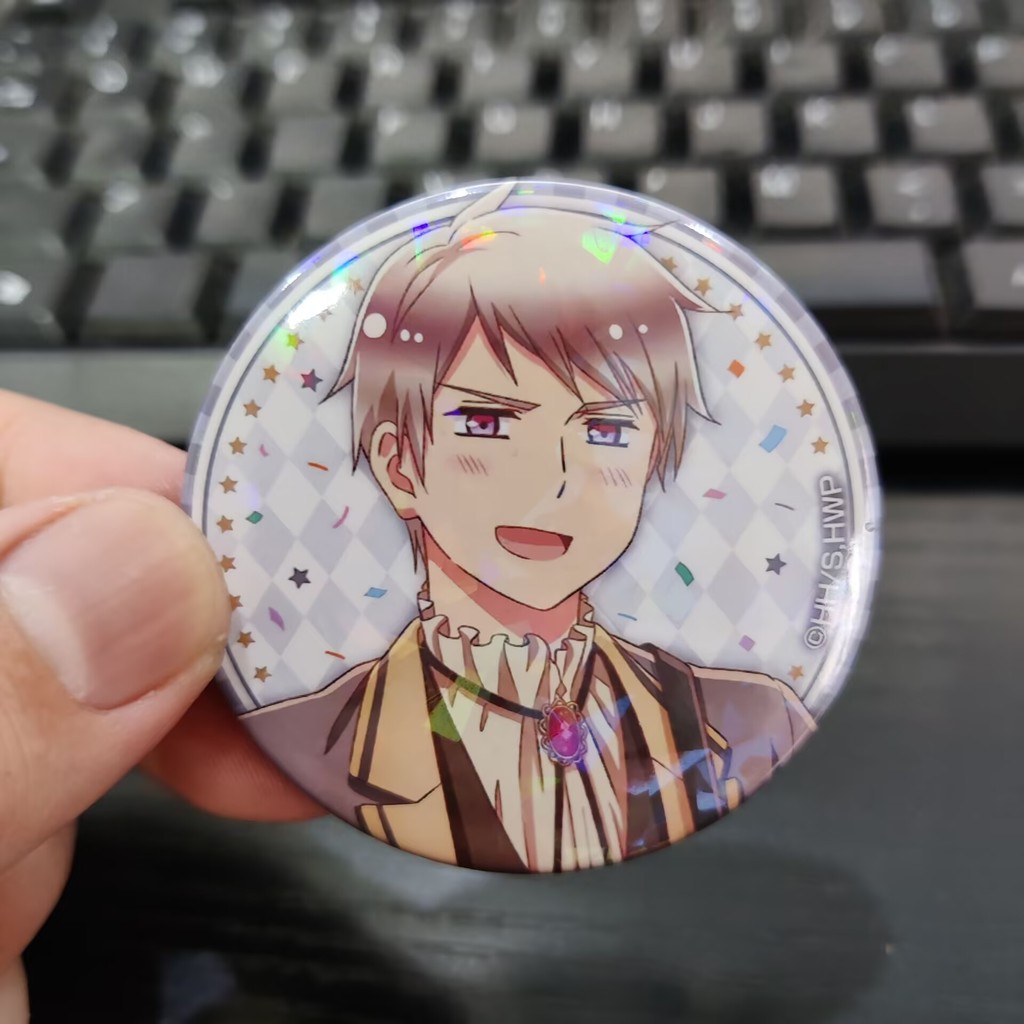 Hetalia: Axis Powers Anime Figure Feliciano Vargas Ludwig Metal Laser Badge Character Arthur