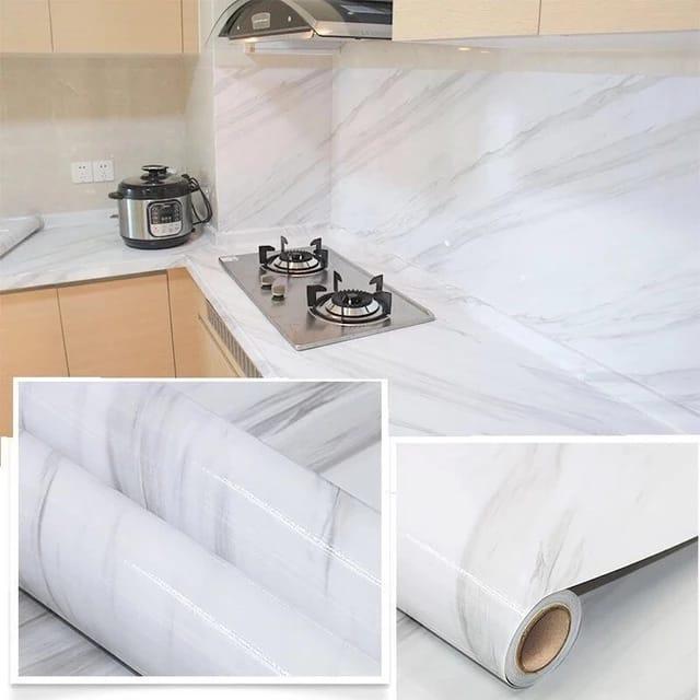 PVC marble marmer PVC dinding panel wall wallstiker stiker meja dapur