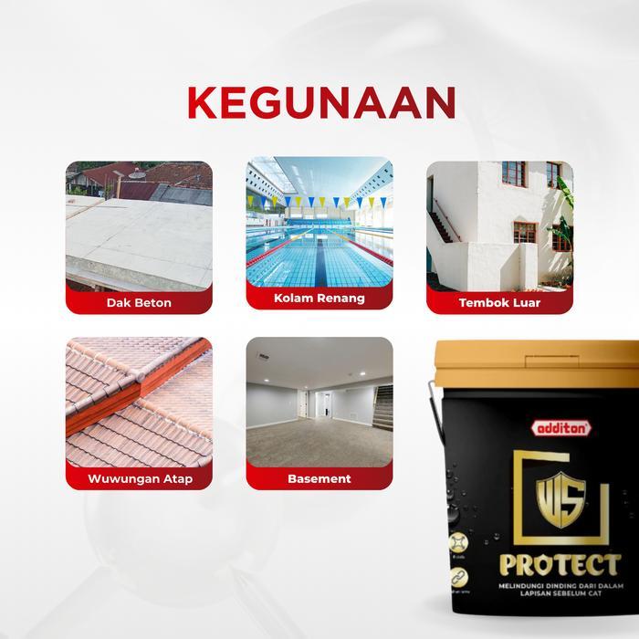 Additon Cat Anti Bocor Dasar Sebelum Pengecatan Ws Protect 4Kg Solusi Dinding Rembes Bocor