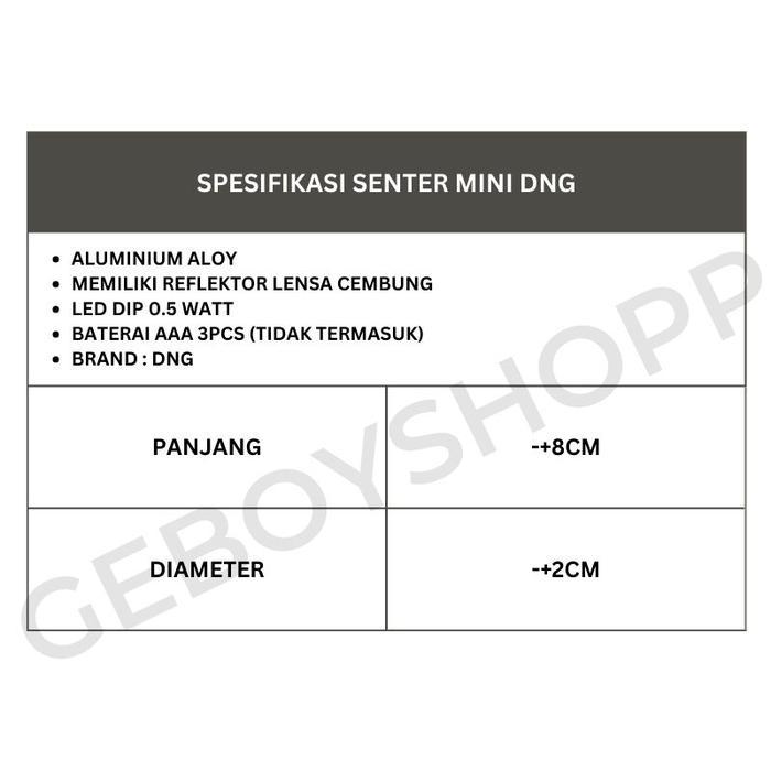 Senter Mini / Senter Kecil LED - Baterai