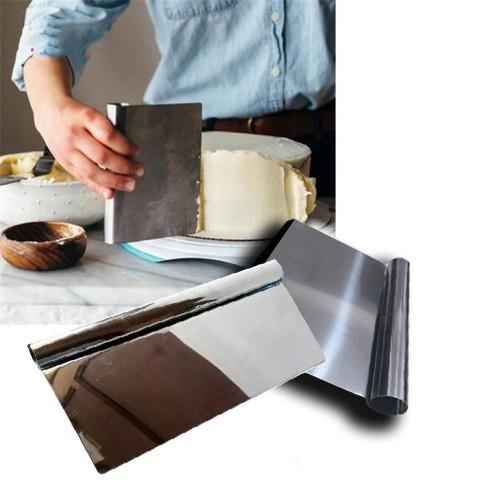 Scraper Kue Stainless Steel / Cutter / Spatula / Kape Kue Tart - Panjang 15 CM