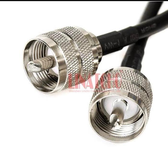BERKUALITAS Kabel Jumper Rg58 panjang 15 meter UHF male ke UHF male
